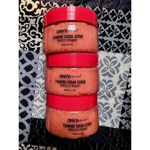 ONYX bathhouse FOAMING SUGAR SCRUB 6 oz. (Perfectly Peachy) Brand New Unopened